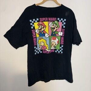 Super Mario Bros Boxes Graphic Tee Mario Luigi Peach Toad Small